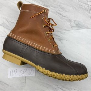 •LL bean MENS size 11 boots USA Maine duck leather boots EUC